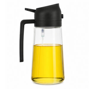 500ml Glass Oil Dispenser Bottle with Spray & Pour | 2-in-1 Olive Oil Sprayer for Cooking, Kitchen, BBQ, Salad & Air Fryer