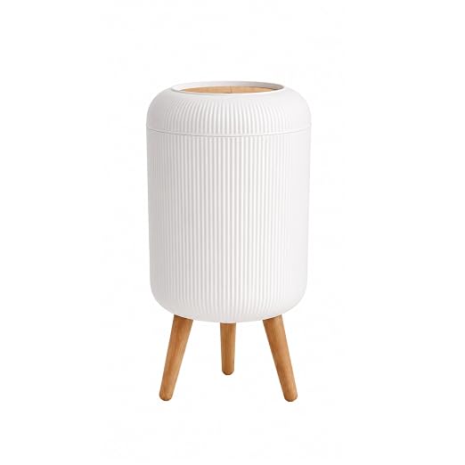 Plastic Dustbin with Lid, 10 Litre | Durable Waste Bin for Home, Kitchen, Bathroom & Office | Lightweight Garbage Bin