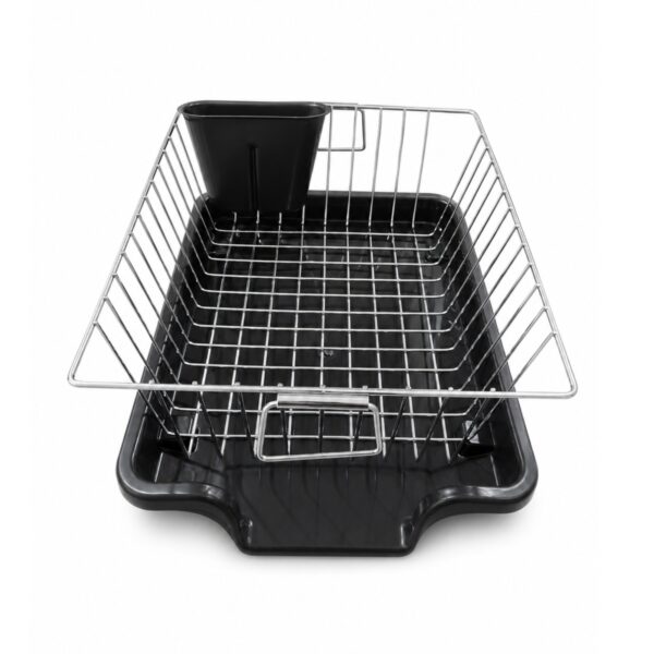 Dish Drainer Basket Steel Light Dish Drying Rack with Drainer Tray