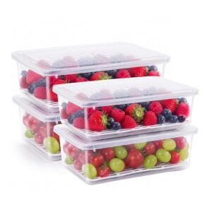 STORAGE CONTAINER 2500ML, Air Tight Plastic Storage Containers Set of 4 for Kitchen