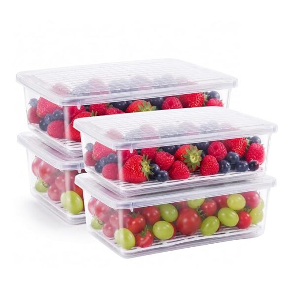 STORAGE CONTAINER 2500ML, Air Tight Plastic Storage Containers Set of 4 for Kitchen