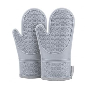 Silicon Long Oven Mit, Fire Proof Heat Resistant Cooking Oven Gloves (Pack of 2 Pcs)