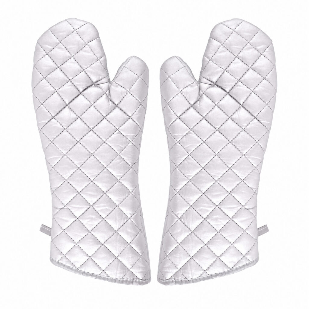 Silicon Long Oven Mit, Fire Proof Heat Resistant Cooking Oven Gloves (Pack of 2 Pcs)